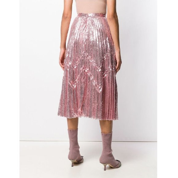 Marco De Vincenzo Sequins Midi Skirt - Picture 2 of 13
